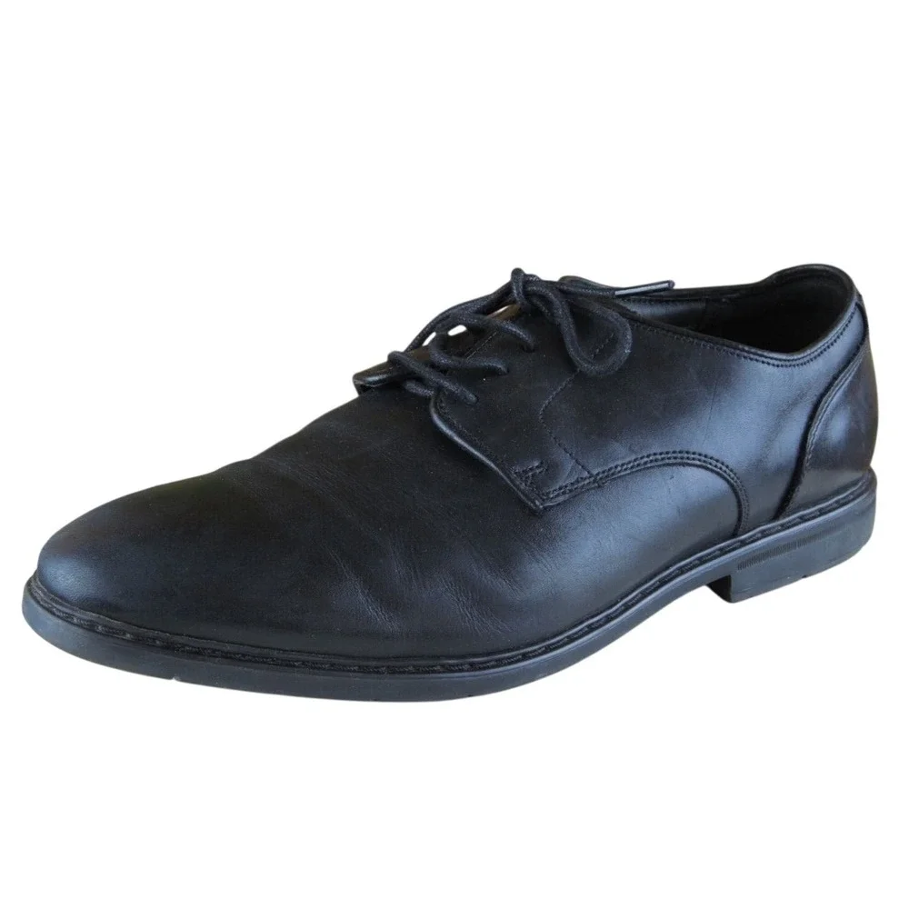 Clarks Sz 9 Derby Oxfords Black Leather Men Lace Up ‎ Medium (D, M)